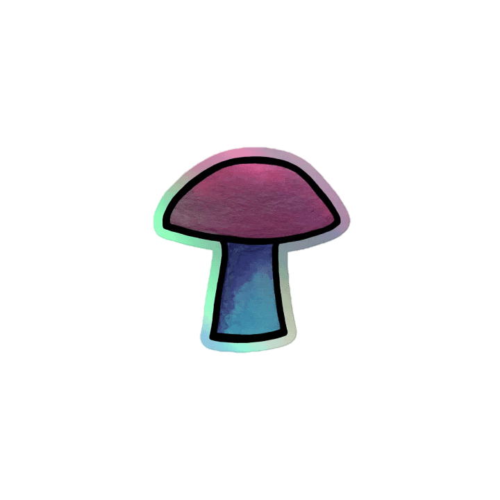 Gradient Mushie Holographic Sticker product image (1)