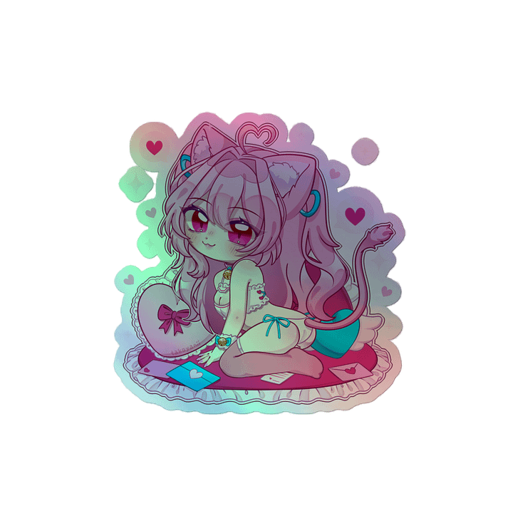 Chibi Playful Kitty Holographic Stickers product image (2)