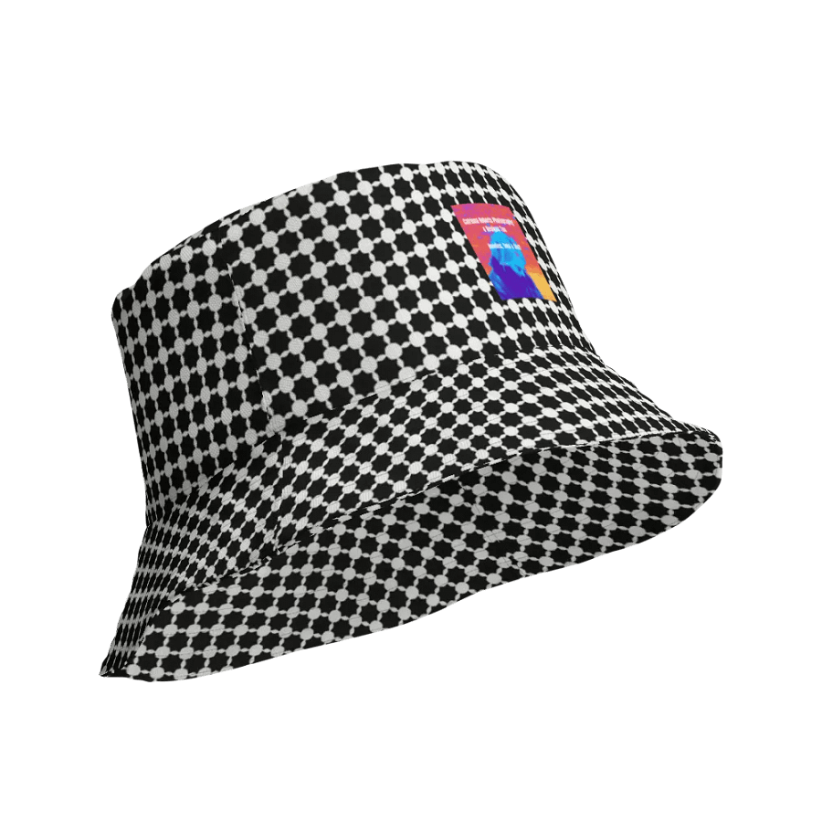 Abstract Black and White Chain Unisex Bucket Hat product image (9)