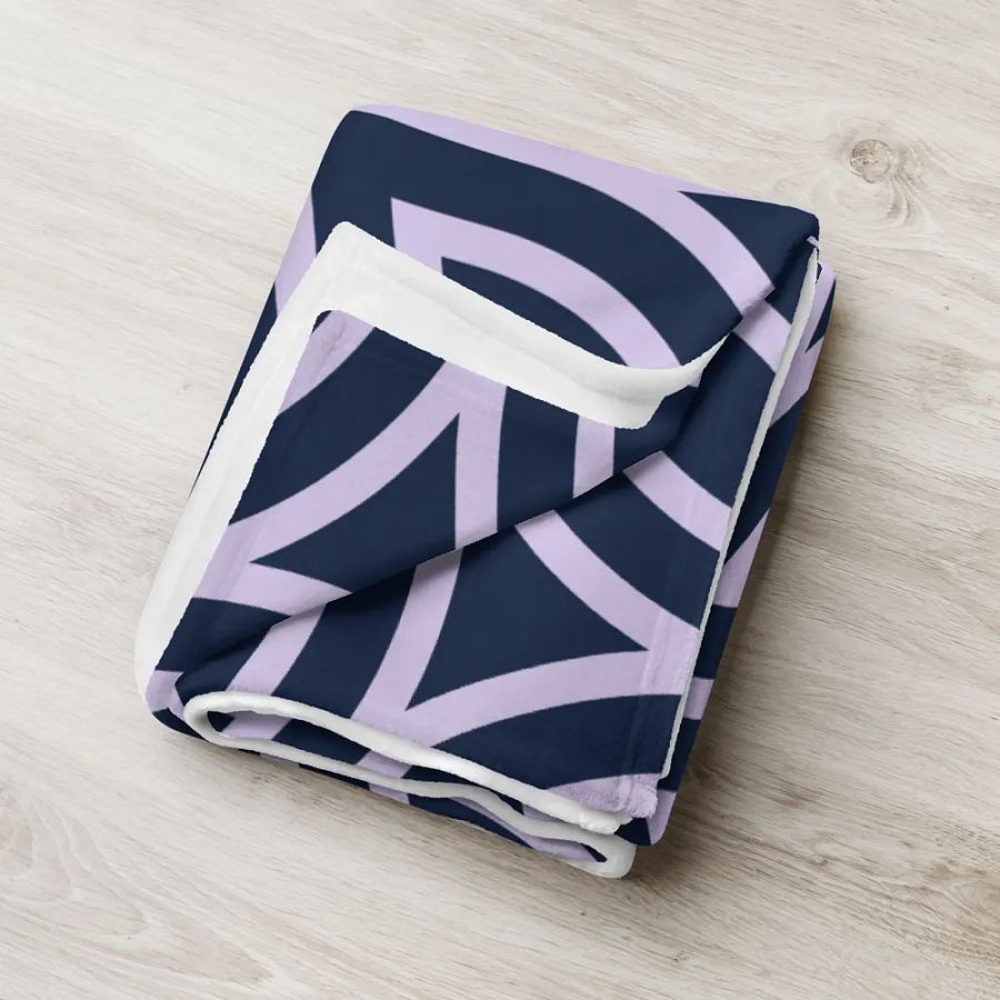 Navy Floral Intricate Blanket product image (7)