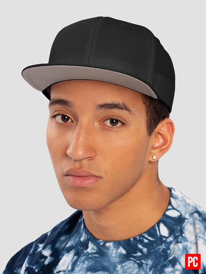 Plain Color Black Wool Blend Snapback Cap product image (2)