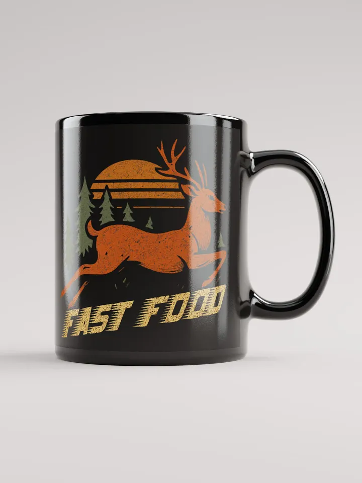 Fast Food Mug – Funny Hunting Coffee Cup with Vintage Deer product image (2)