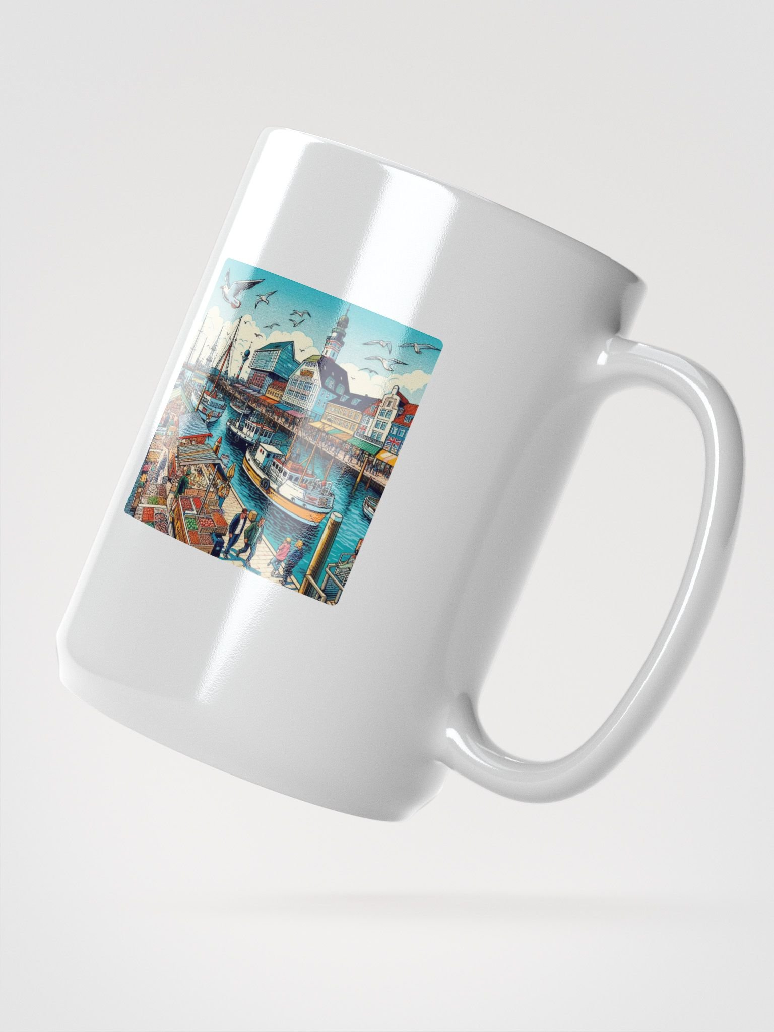 Harbor Hustle Ceramic Mug | Bremerhaven city product image (2)