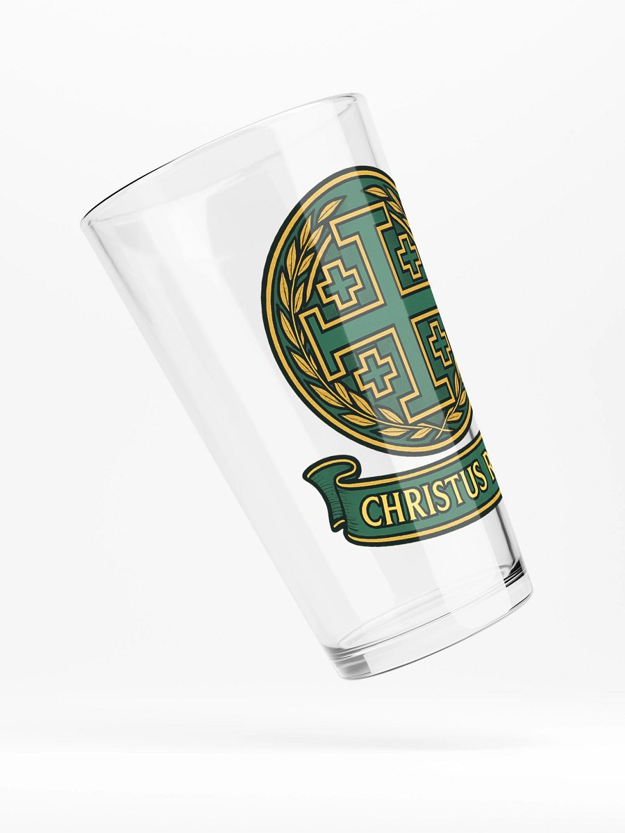 Jerusalem Cross Christus Rex Pint glass product image (4)
