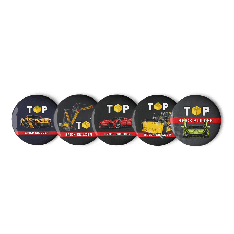 Top Brick Builder Set of Pin Buttons product image (1)