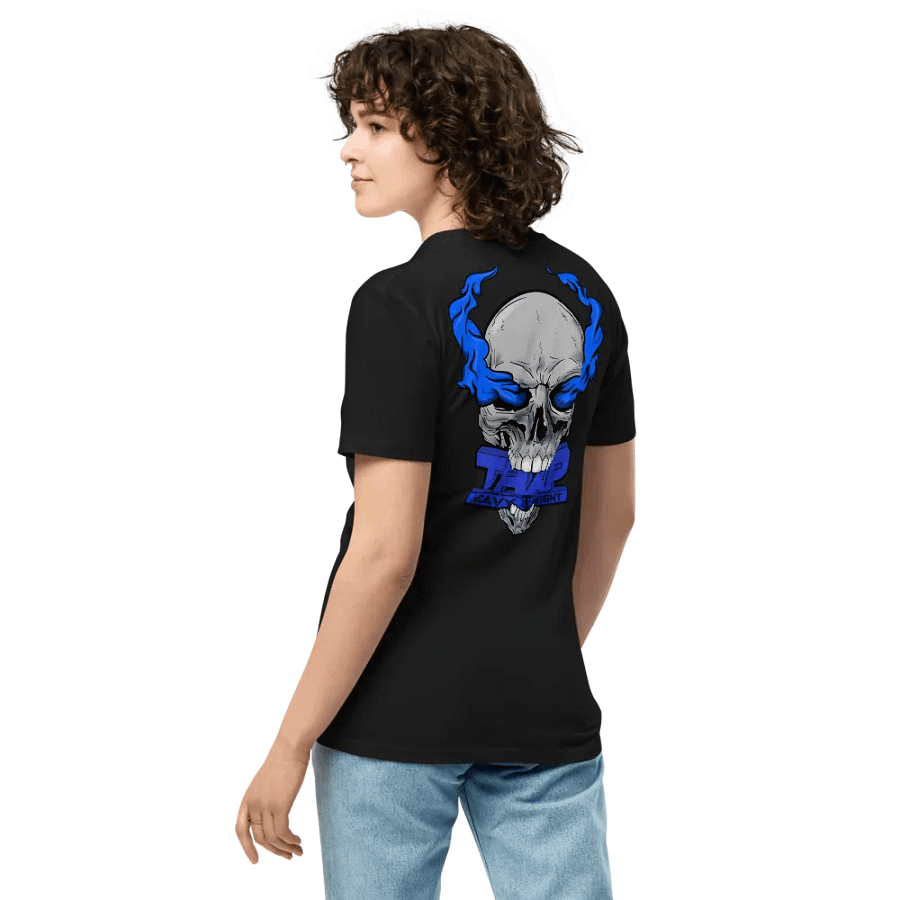 EBE Trap Heavyweight T-Shirt (Blue Logo) product image (7)