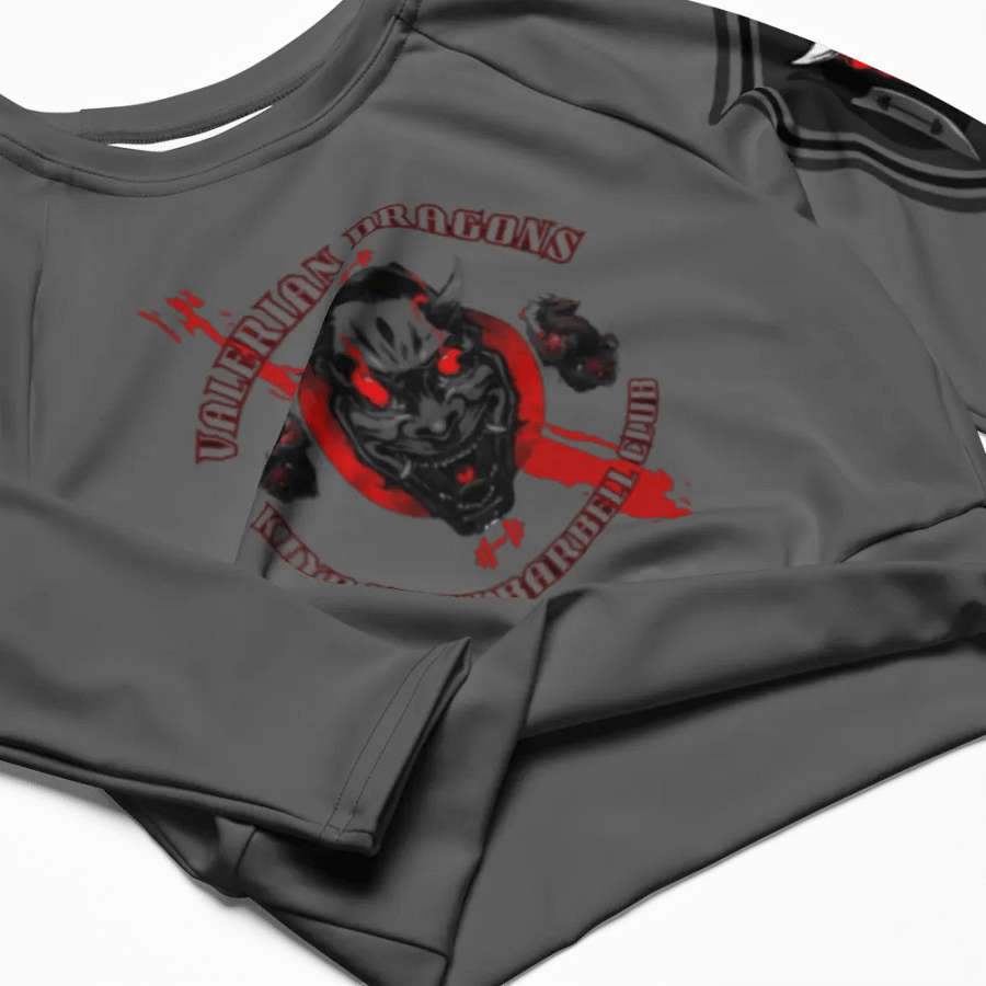 women oni crop top long sleeve (GRAY) product image (8)