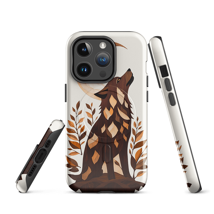 Mosaic Wolf iPhone® MagSafe® Tough Case product image (2)
