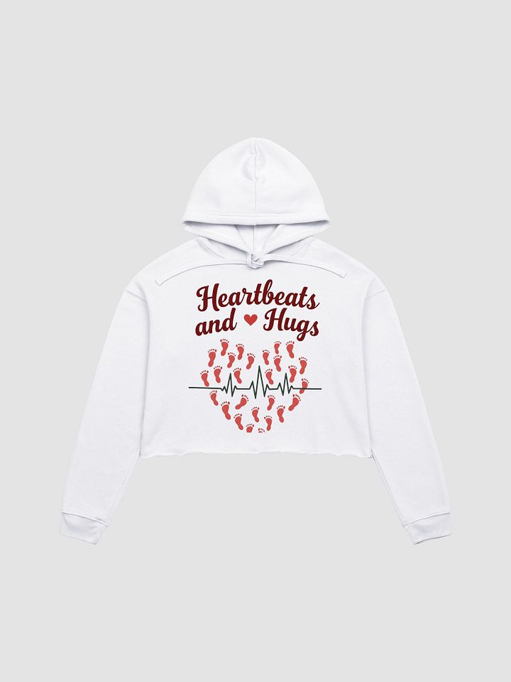 Heartbeat and Hugs Crop Hoodie product image (7)