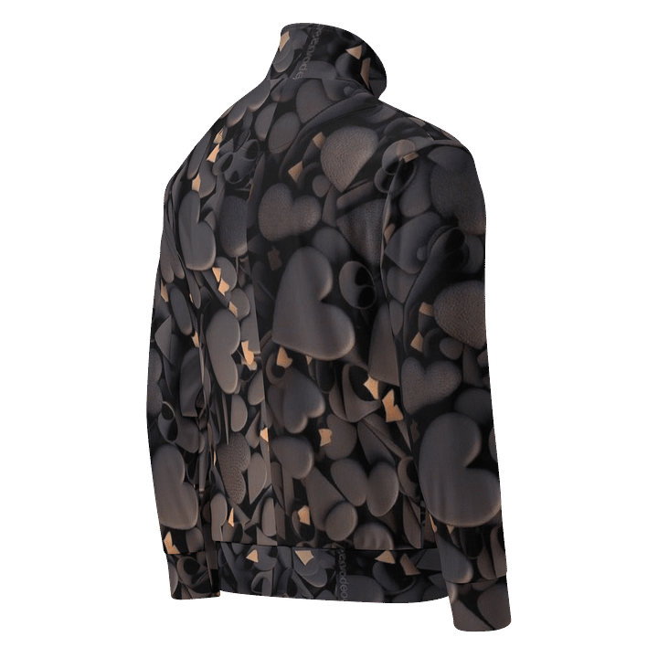 All-Over Heart Pattern Style Unisex Track Jacket product image (2)