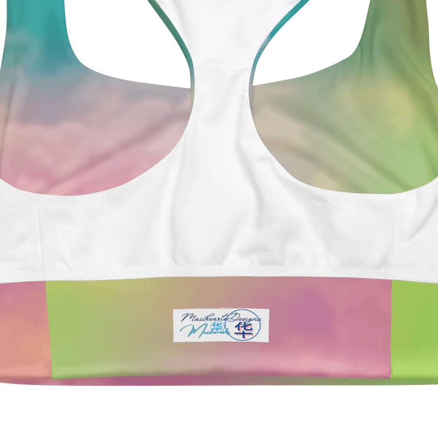 Blur cloud rainbow Design Longline Sports Bra - v11 product image (4)