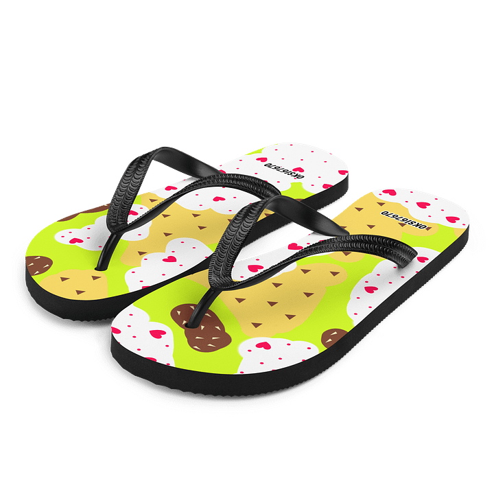 Heartfelt Neon Summer Flip-Flops product image (1)