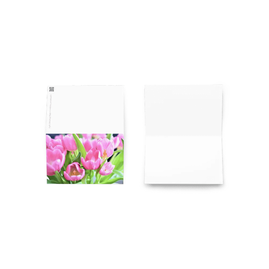 Pink Tulips Greeting card product image (5)