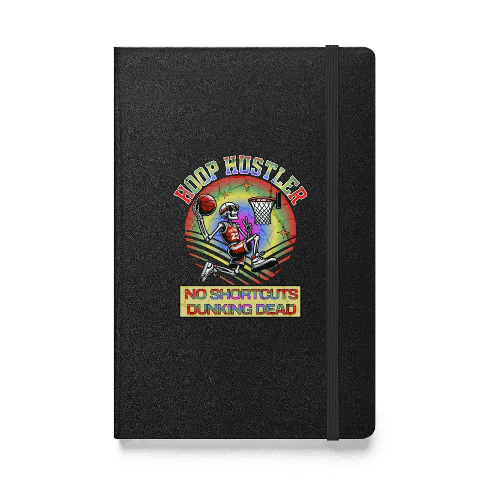 Hoop Hustler No Shortcuts Dunking Dead Skeleton Hardcover Journal product image (1)