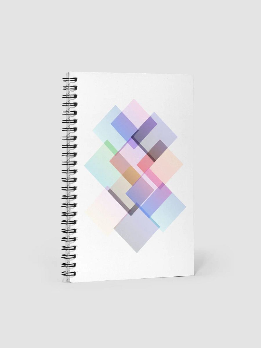 Geometric Gradient Artistic Squares Spiral Notebook product image (1)