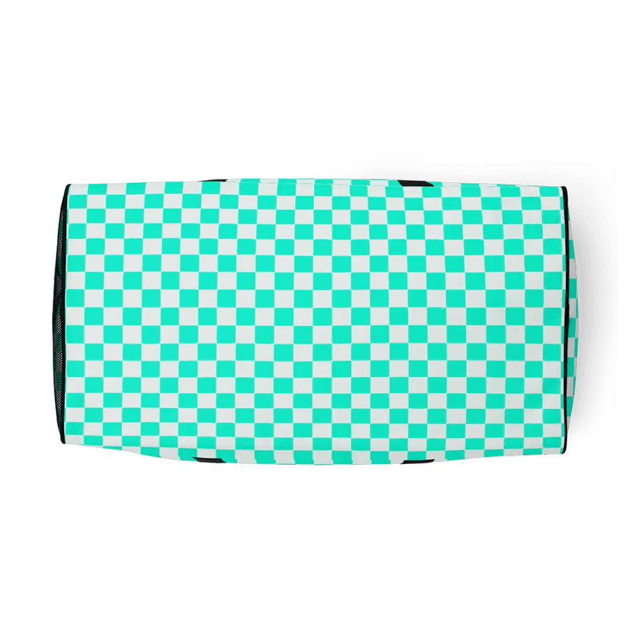Checkered! Black and White Checkers Duffel Bag product image (7)