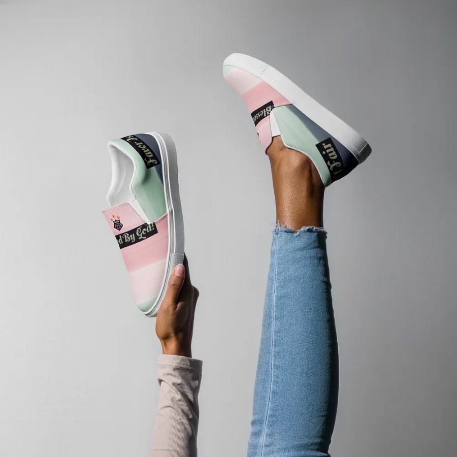 BBG Pink and Green Women's Slip On-w/o Cross product image (7)