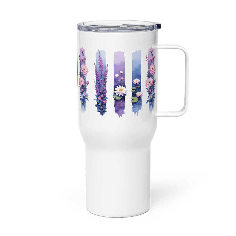 Tranquil Blooms Stainless Steel Travel Mug product image (4)