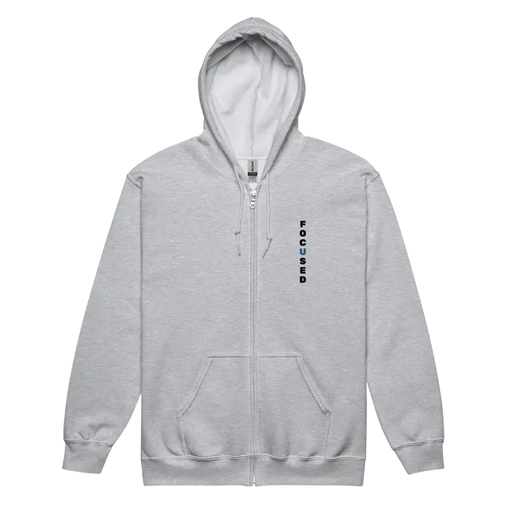 FOCUSED Zip Hoodie (Grey) product image (2)