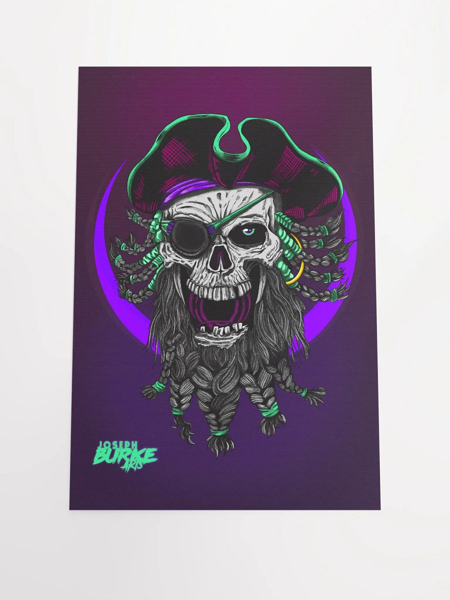 Synth-Pirate Skull 12x18 Fine Art Print product image (1)
