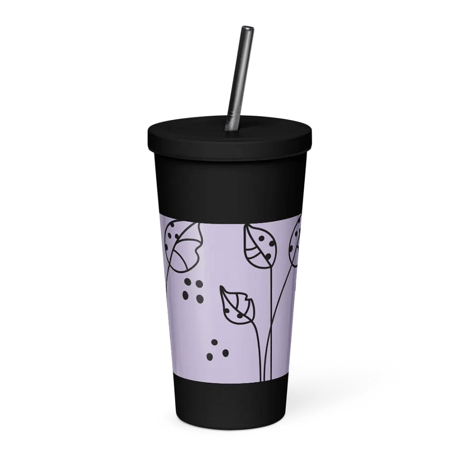 Insulated Tumbler with a Straw (PURP) product image (3)