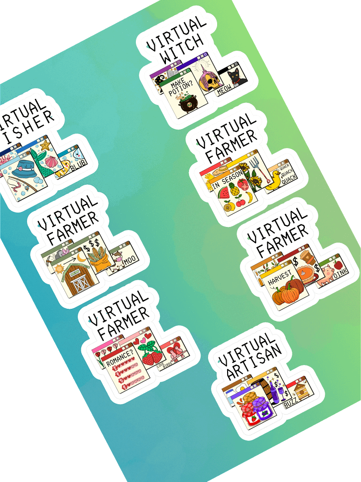 Virtual Farmer Sticker Sheet product image (1)