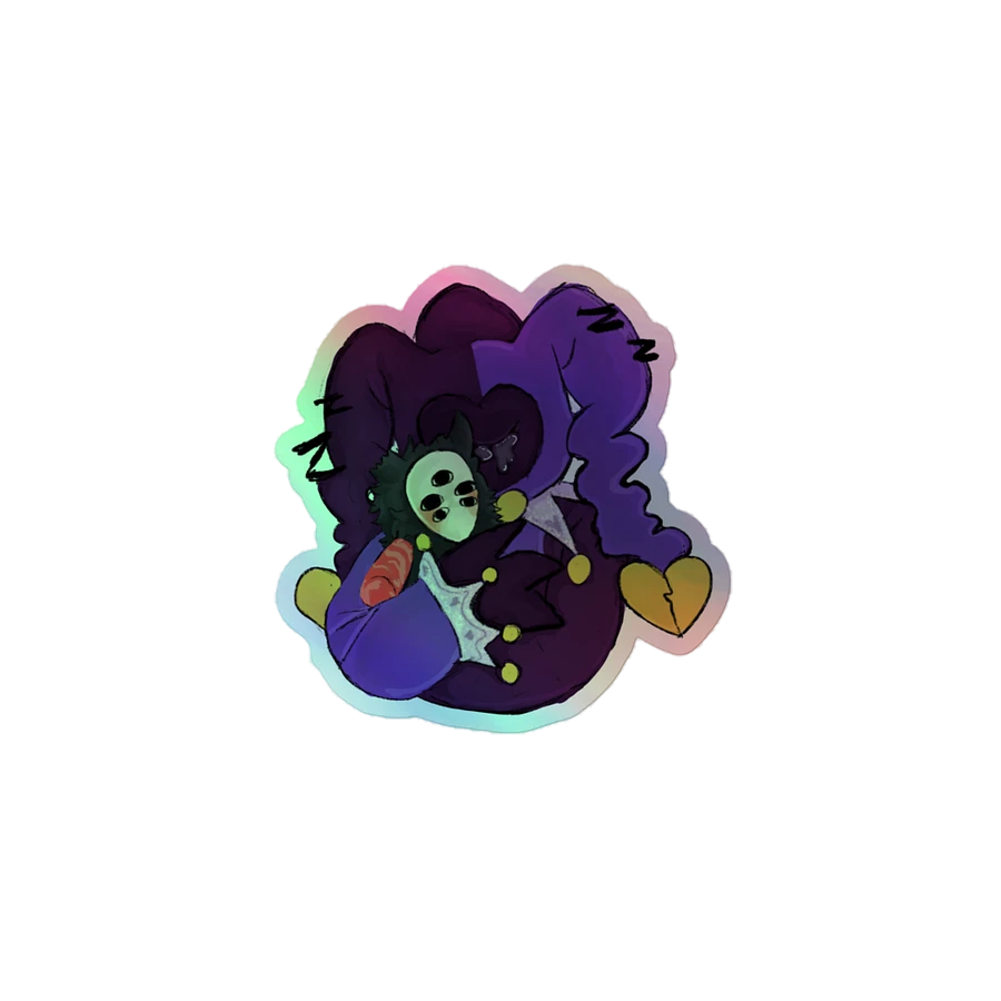 Holographic Jester Vis Plush Sticker product image (1)
