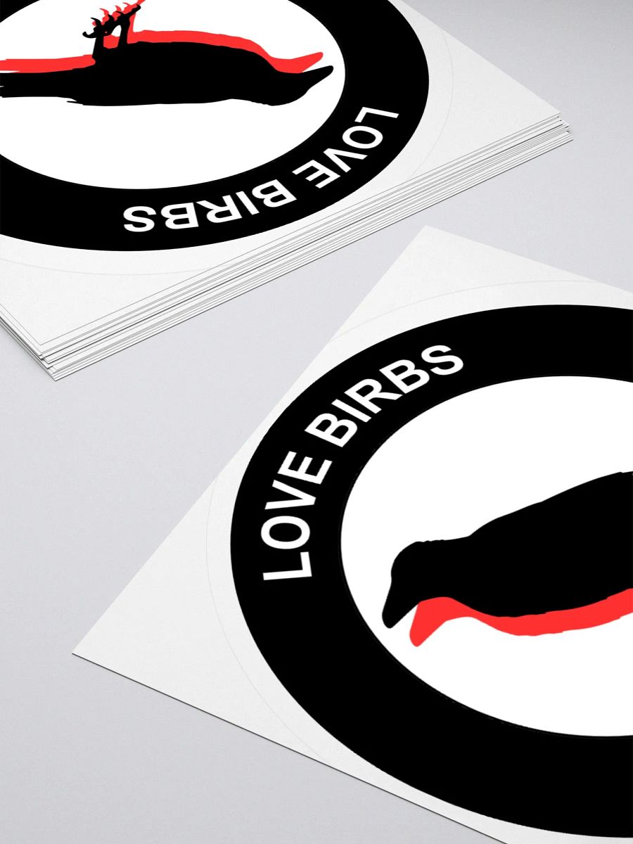 Antifa Birds Sticker - Love Birbs Hate Fascism product image (4)