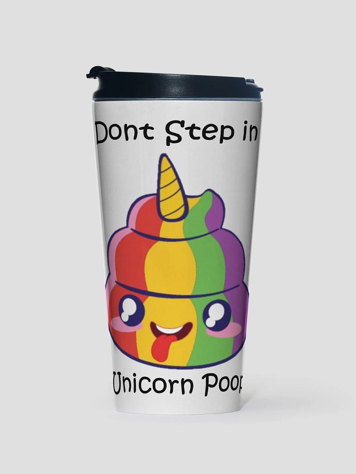 Unicorn poop travel mug product image (1)