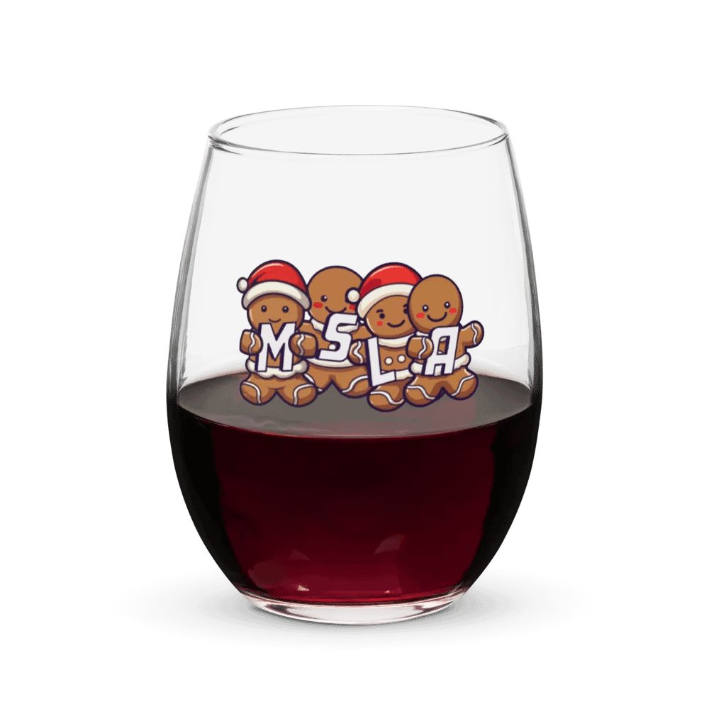 MSLA Holiday Gingerbread Stemless Wine Glass product image (2)