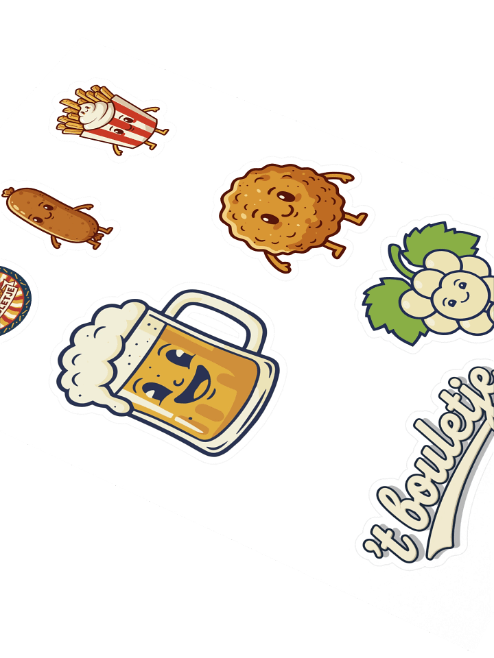 't Bouletje Sticker Sheet - Belgian Frituur Snack Art - Ghent Local Design product image (2)