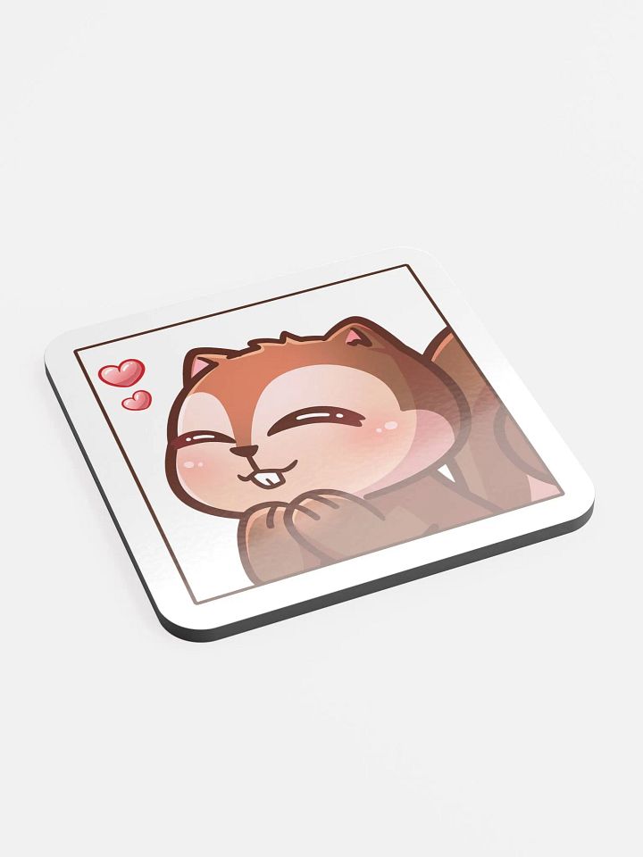 Love Struck Squirrel Glossed Cork Coaster product image (2)