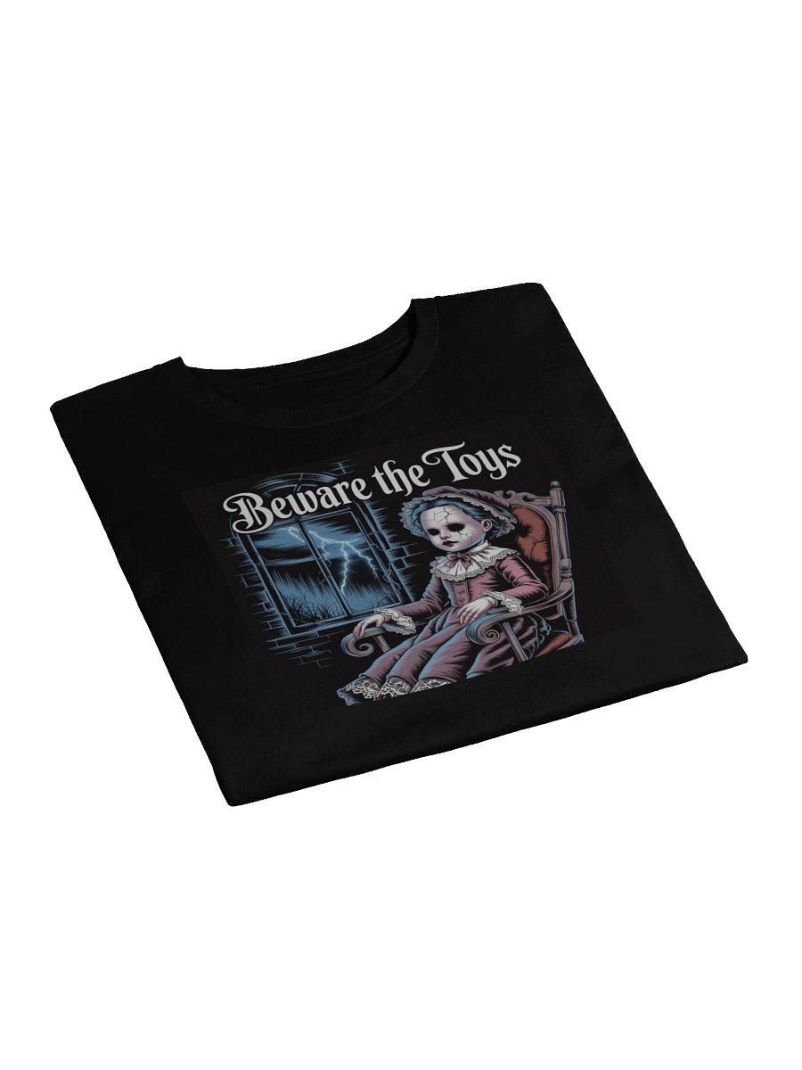 Midnight Veil Designs Women's Gothic 'Beware the Toys' Crop Top - Black, XS-XL product image (3)