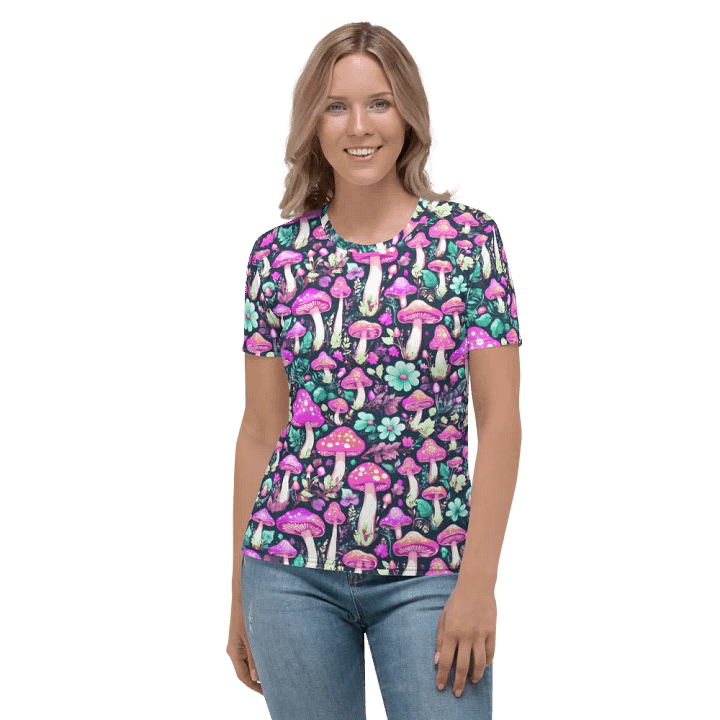Mushroom Pattern All Over Print T-shirt product image (2)