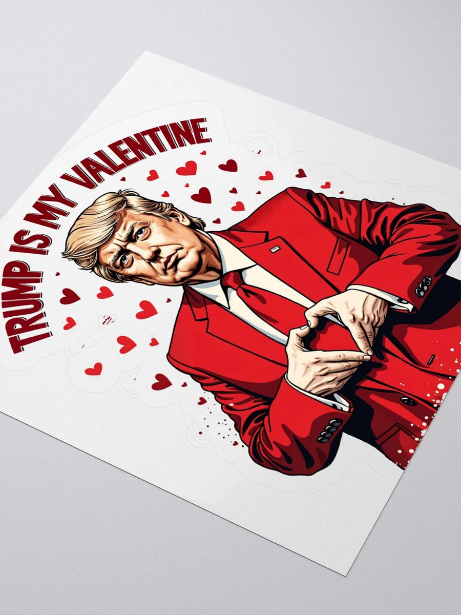 Trump is My Valentine - Funny Valentine's Day Kiss Cut Stickers product image (8)