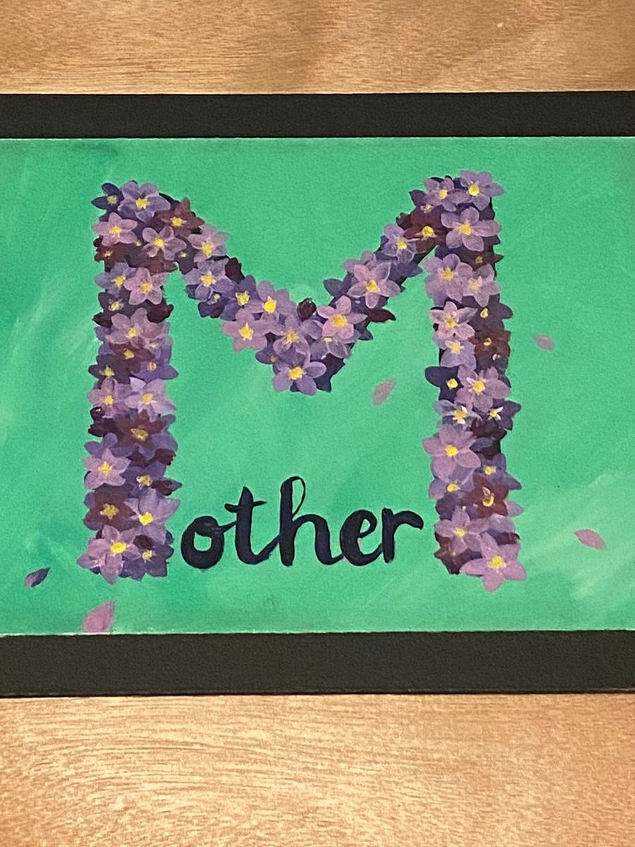Custom Floral Monogram Painting | Personalized Initial Art | Made-to-Order Gift product image (2)