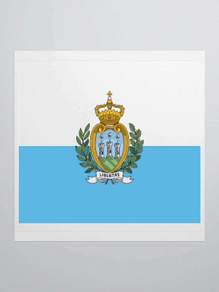 San Marino Flag Sticker - Durable Vinyl for Indoor Use - Multiple Sizes product image (1)