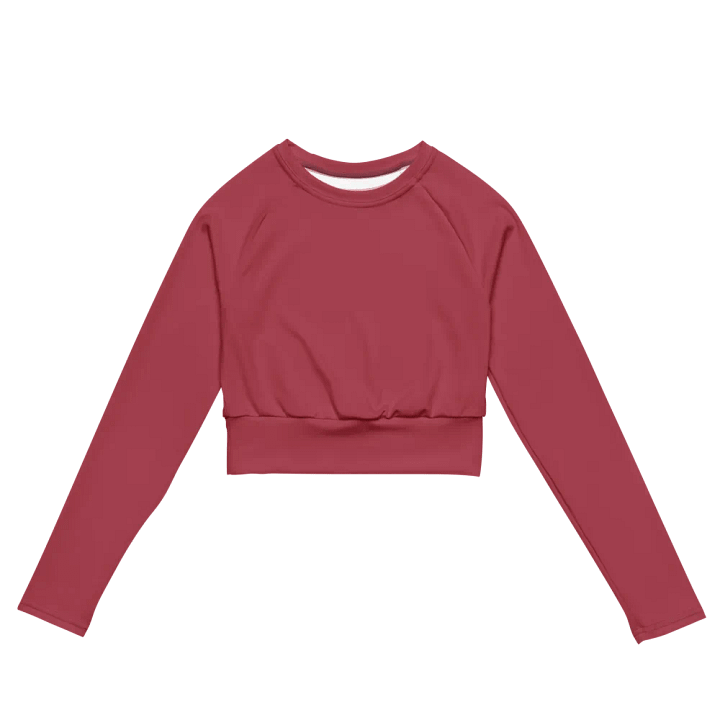 Iconic All-Over Print Recycled Long Sleeve Crop Top product image (2)