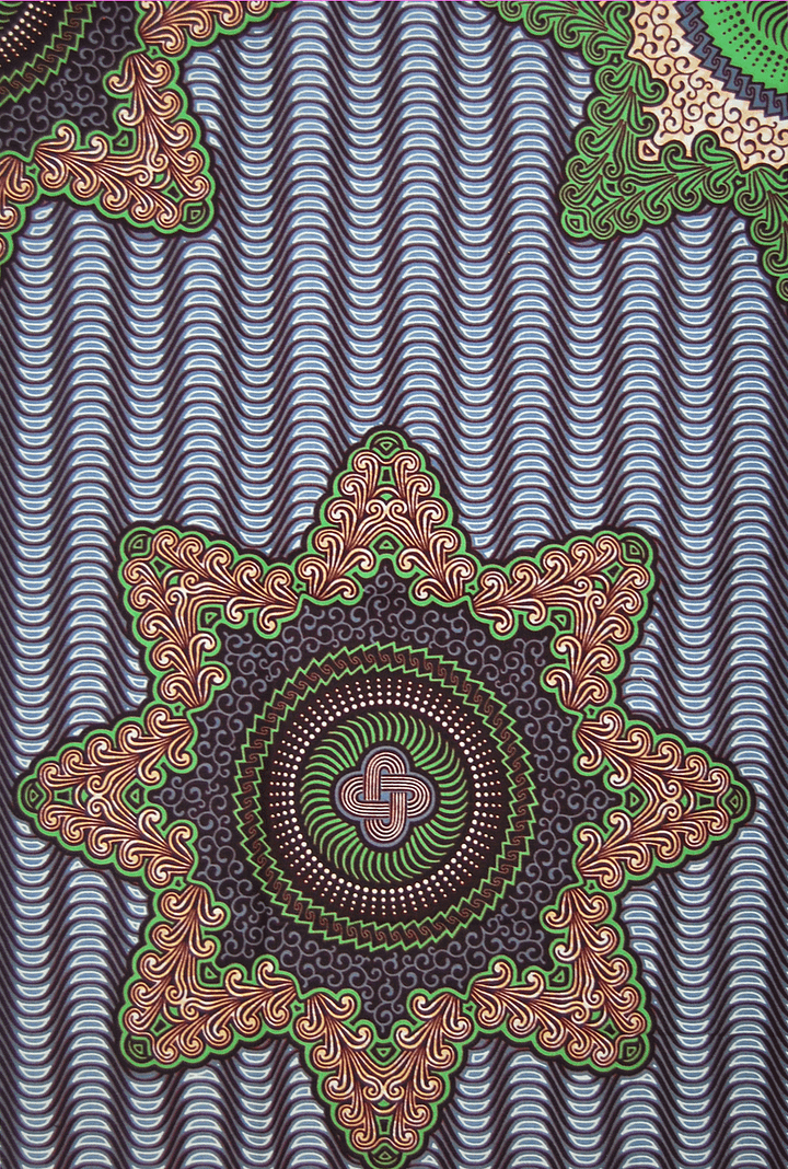 Scampolo Tessuto Wax Print - Design Mandala - 68 cm x 114 cm - cod.462/A-B product image (2)
