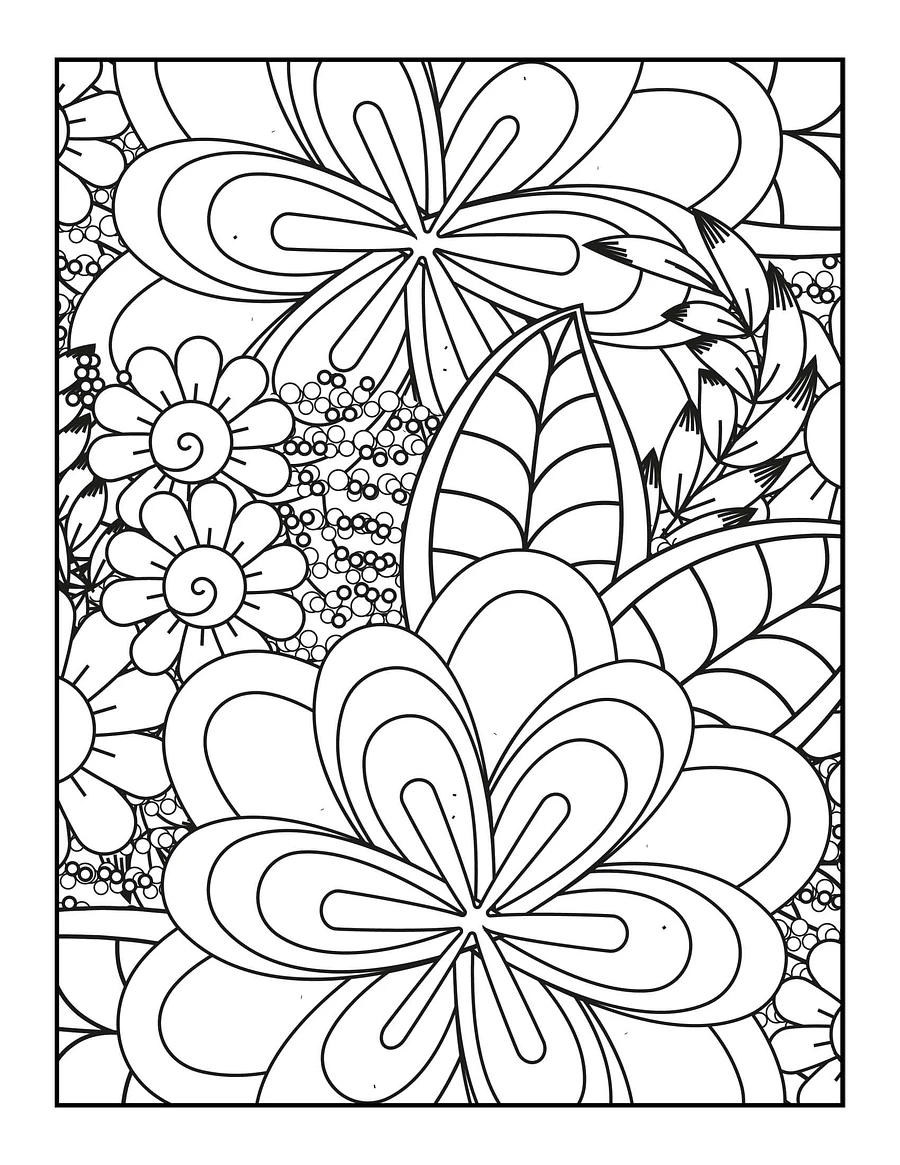 Large Print Flowers Adult Coloring Book (Volume 3) | Beautiful Oversized Flowers | Adult Flower Coloring Pages | Gift Idea for Mom product image (2)