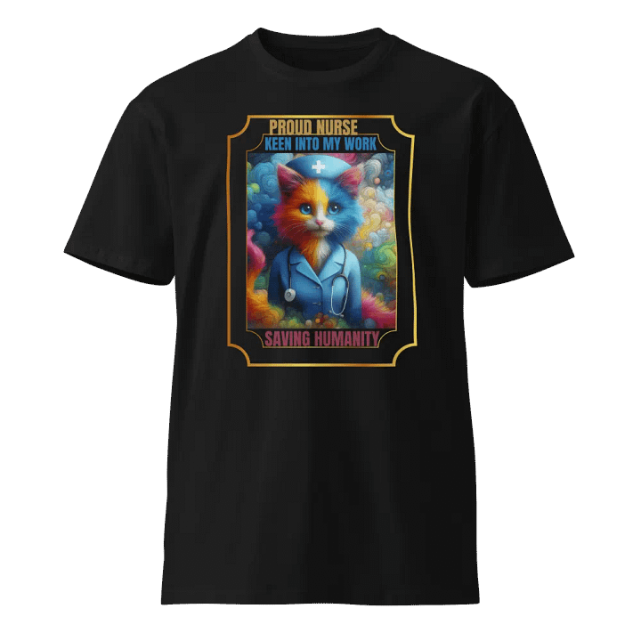 Whimsical Nurse Cat Unisex T-Shirt product image (1)