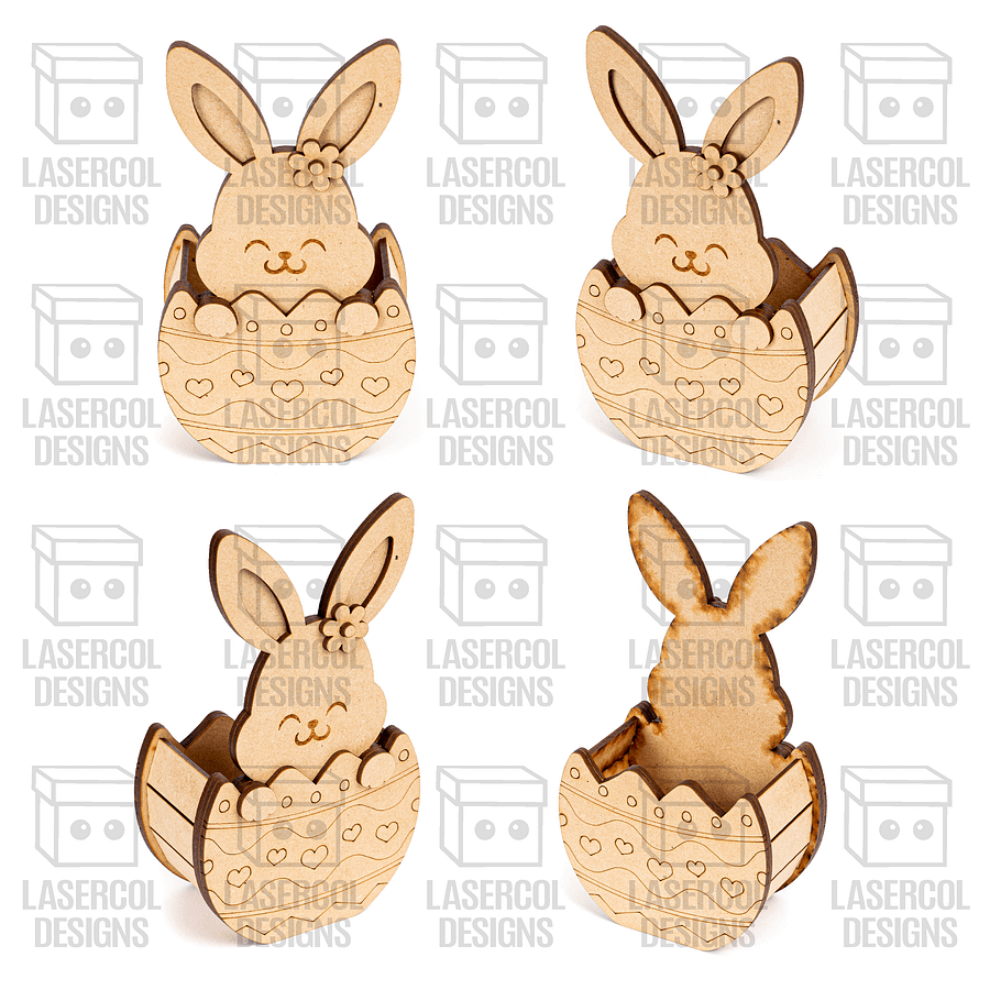 Easter Bunny Egg Basket (5 Styles) - Laser Cut Files product image (5)