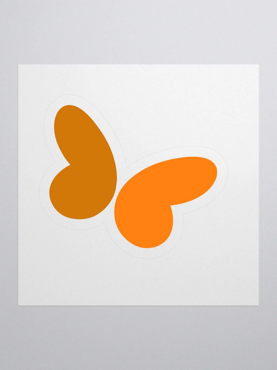 Cute orange-color themed butterfly Kiss Cut Sticker 006 product image (5)