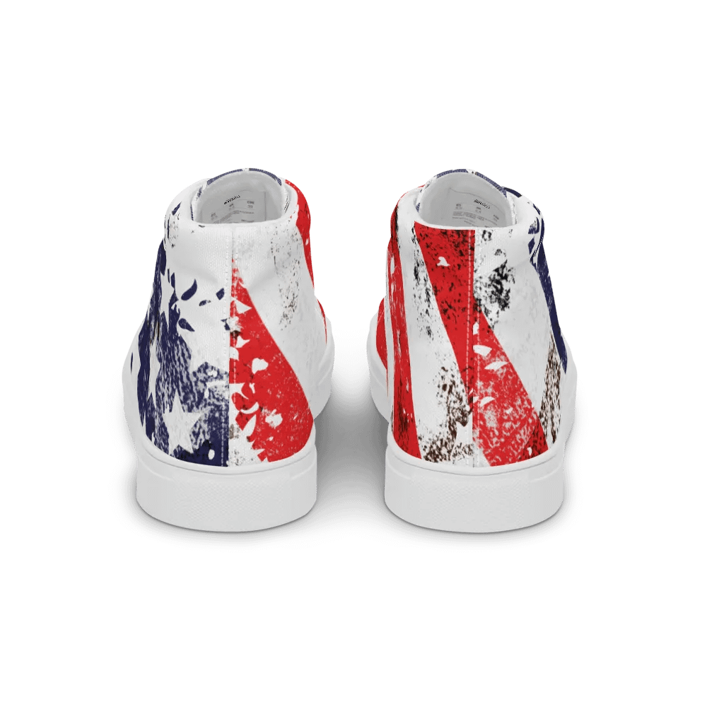 USA Flag Design _ Custom High-Top Sneakers _ Calceonova Streetwear USA product image (6)