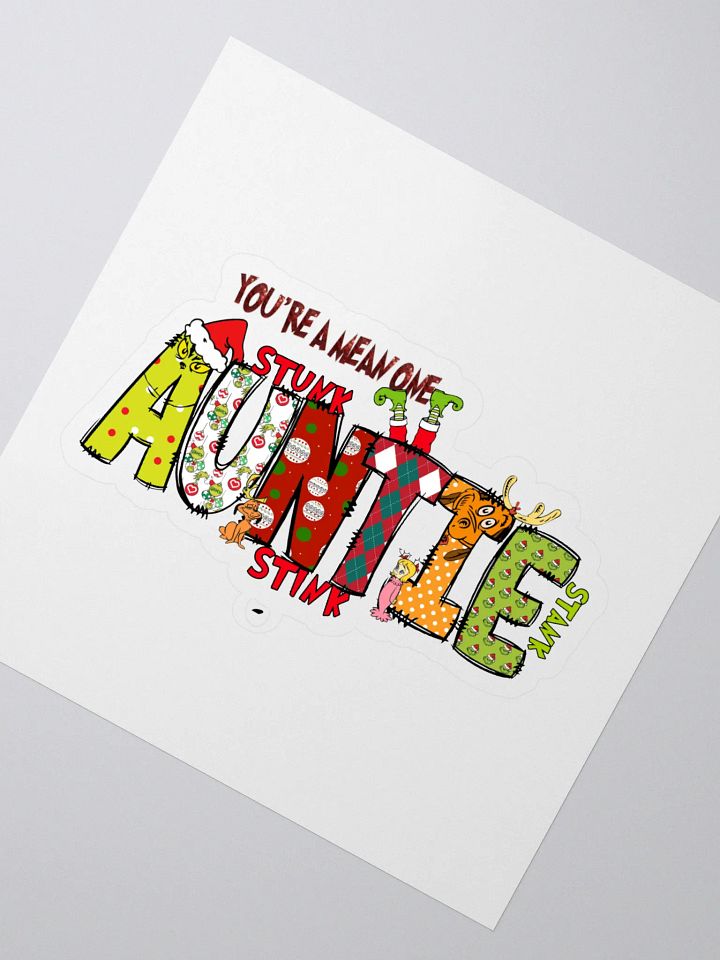 Festive Auntie Kiss Cut Stickers product image (2)