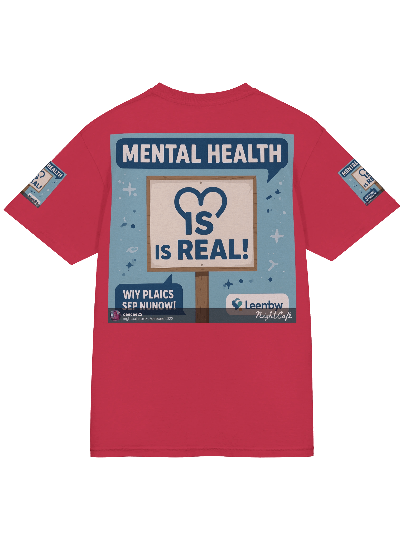 Heartfelt Mental Health Advocacy Tee product image (4)
