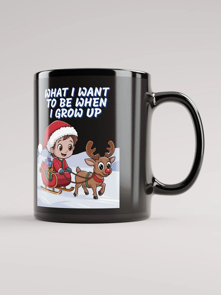 What I Want To Be When I Grow Up - Young Santa Black Mug product image (2)