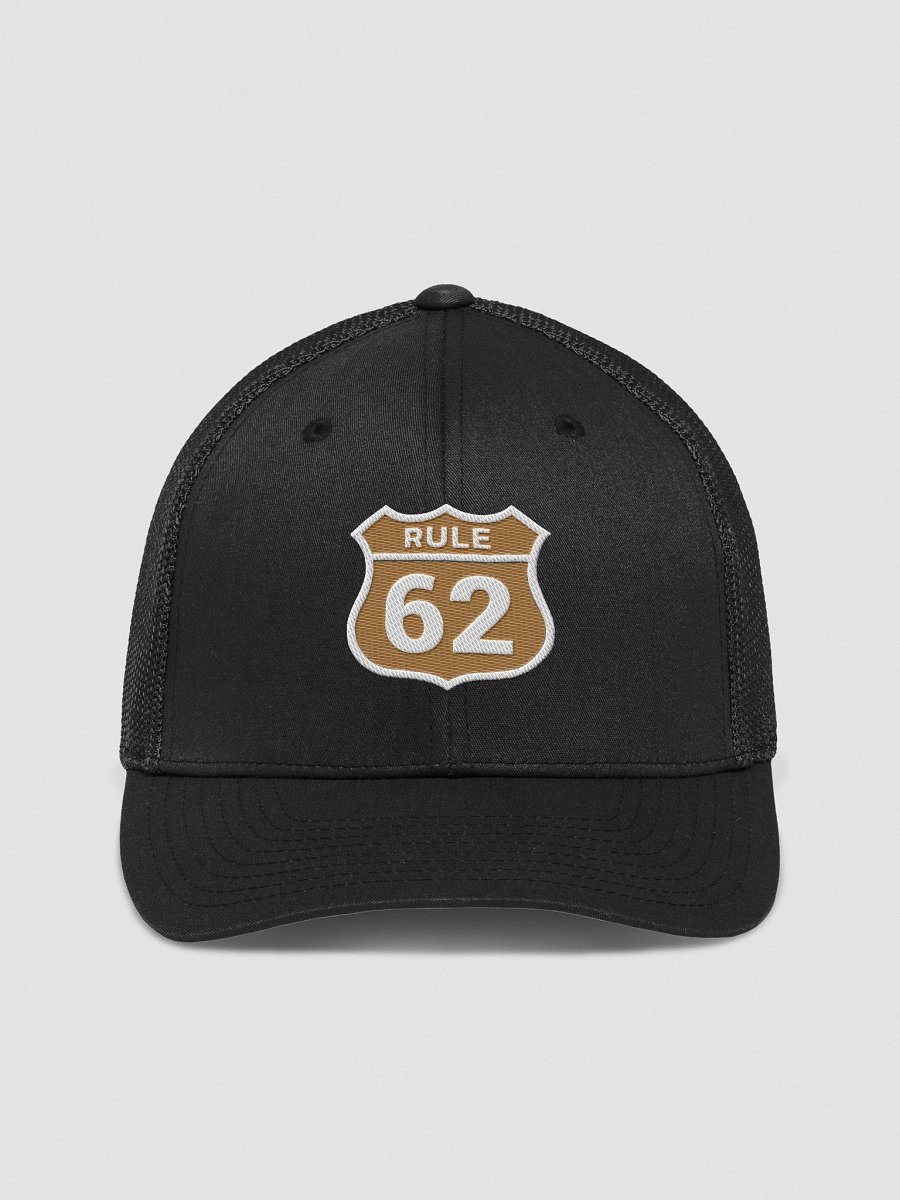 Rule 62 Sobriety & Recovery Trucker Hat | Gold Color Design product image (1)