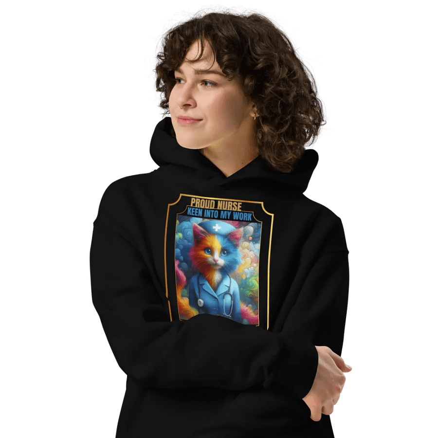 Proud Nurse Cat Premium Hoodie product image (4)