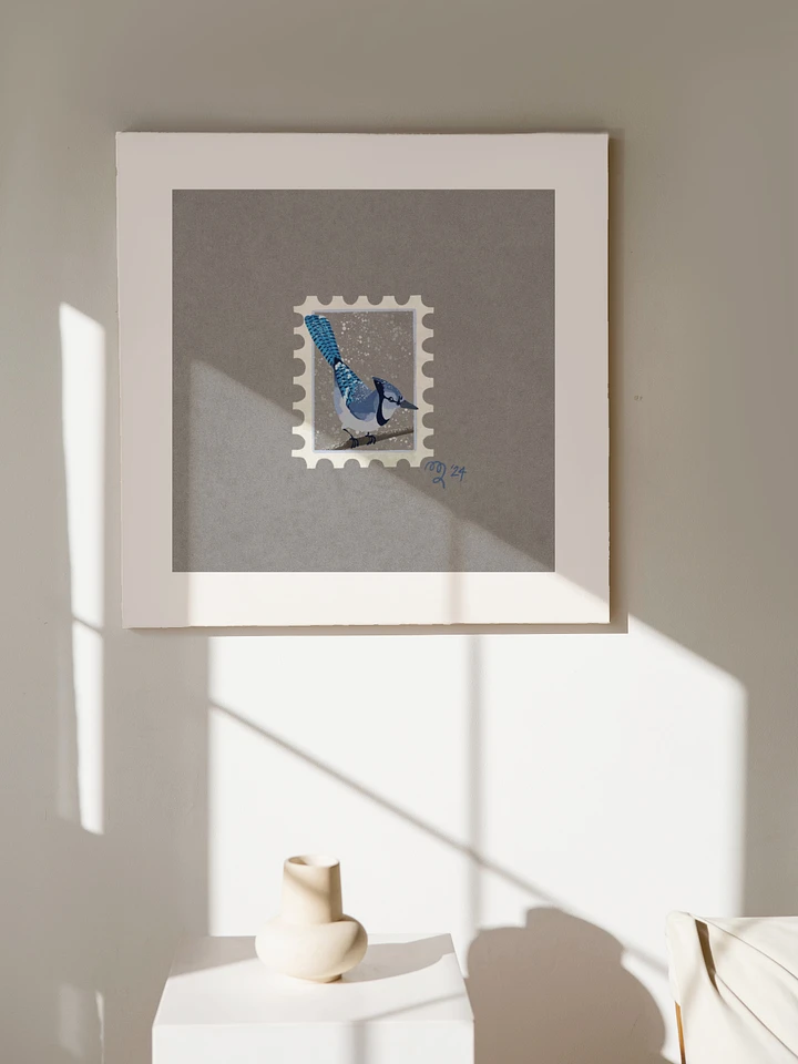Bluejay Stamp Print – Birbfest 2024 product image (1)